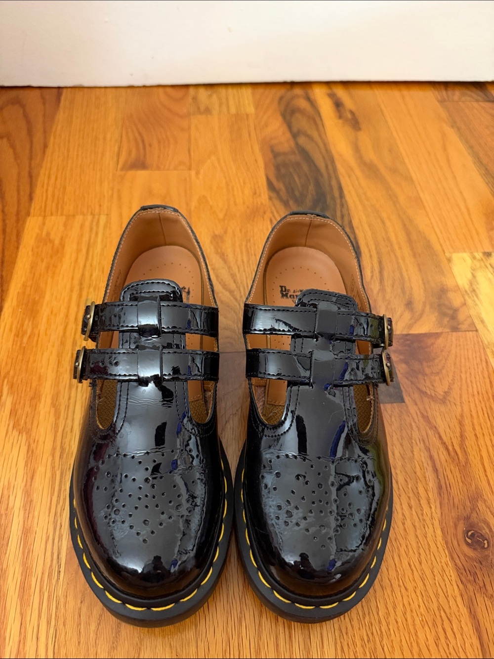 Dr. Marten Black Patent Mary Jane Shoes